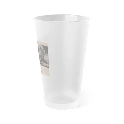 Jayne Mansfield #310 - JAYNE Pocket Magazine Pages 64 & 65 (Vintage Female Icon) Frosted Pint Glass 16oz - Go Mug Yourself