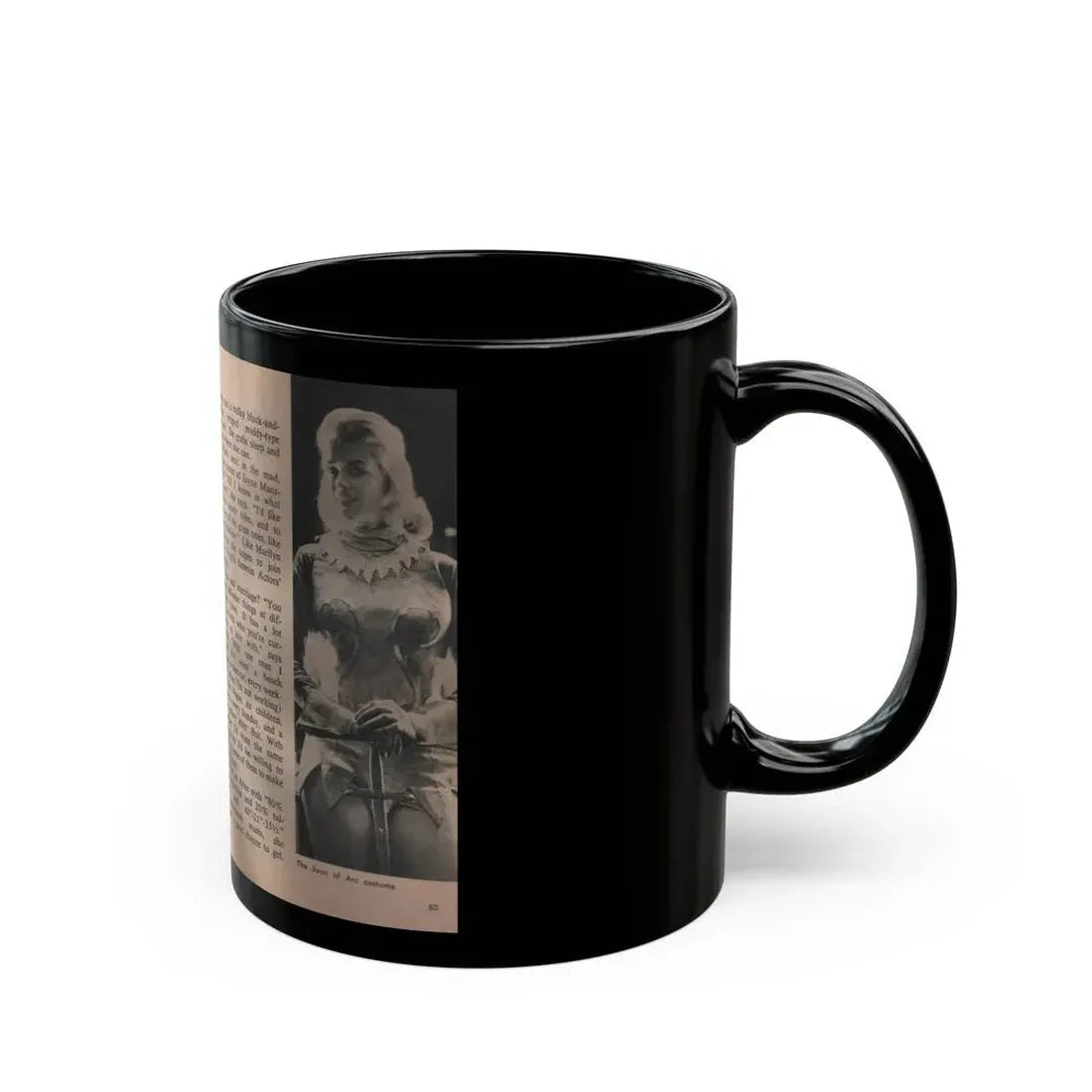 Jayne Mansfield #311 - JAYNE Pocket Magazine Pages 66 & 67 (Vintage Female Icon) Black Coffee Mug - Go Mug Yourself