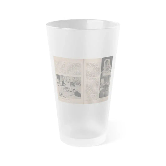 Jayne Mansfield #311 - JAYNE Pocket Magazine Pages 66 & 67 (Vintage Female Icon) Frosted Pint Glass 16oz 16oz Frosted - Go Mug Yourself