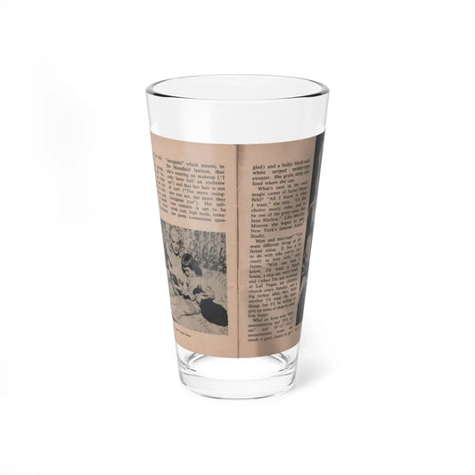 Jayne Mansfield #311 - JAYNE Pocket Magazine Pages 66 & 67 (Vintage Female Icon) Pint Glass 16oz-16oz-Go Mug Yourself