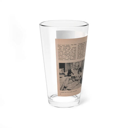 Jayne Mansfield #311 - JAYNE Pocket Magazine Pages 66 & 67 (Vintage Female Icon) Pint Glass 16oz-Go Mug Yourself