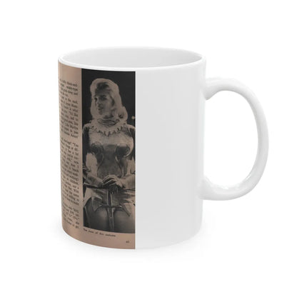 Jayne Mansfield #311 - JAYNE Pocket Magazine Pages 66 & 67 (Vintage Female Icon) White Coffee Mug-Go Mug Yourself