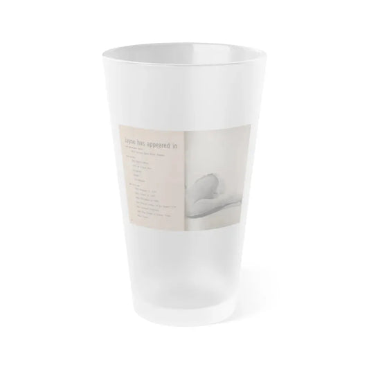 Jayne Mansfield #312 - JAYNE Pocket Magazine Pages 68 & 69 (Vintage Female Icon) Frosted Pint Glass 16oz 16oz Frosted - Go Mug Yourself