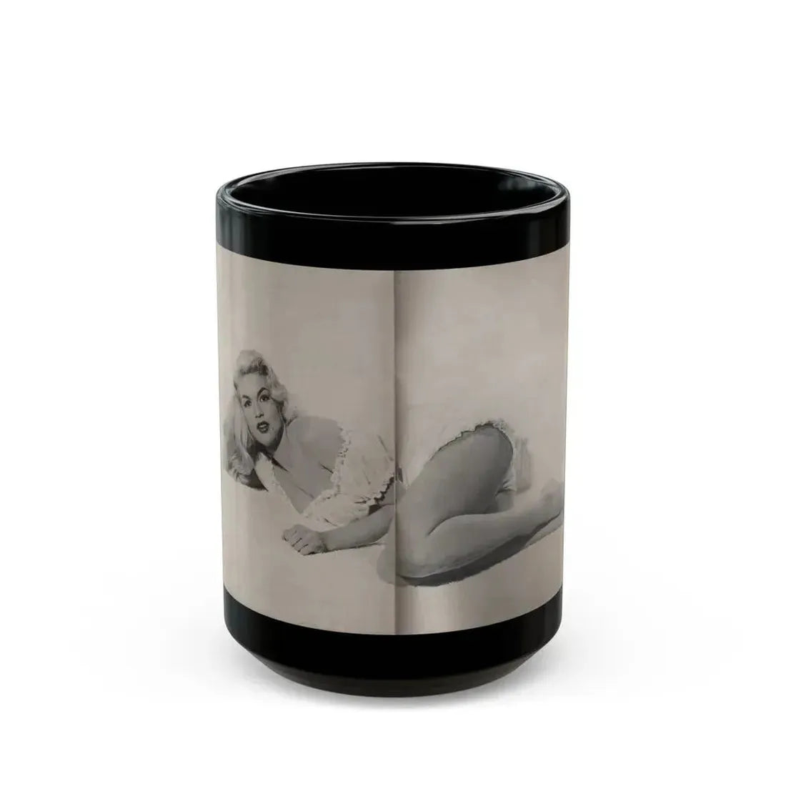Jayne Mansfield #313 - JAYNE Pocket Magazine Joined (Vintage Female Icon) Black Coffee Mug 15oz - Go Mug Yourself