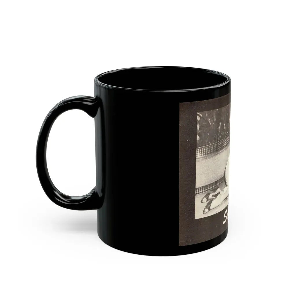 Jayne Mansfield #315 - 1 Almost Full Page B&W Photo on Page 34 from BOLD Pocket Mag. Feb. '59 (Vintage Female Icon) Black Coffee Mug - Go Mug Yourself