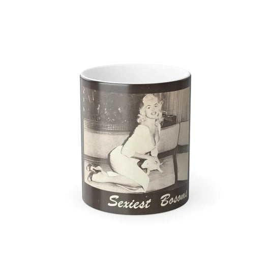 Jayne Mansfield #315 - 1 Almost Full Page B&W Photo on Page 34 from BOLD Pocket Mag. Feb. '59 (Vintage Female Icon) Color Changing Coffee Mug 11oz - Go Mug Yourself