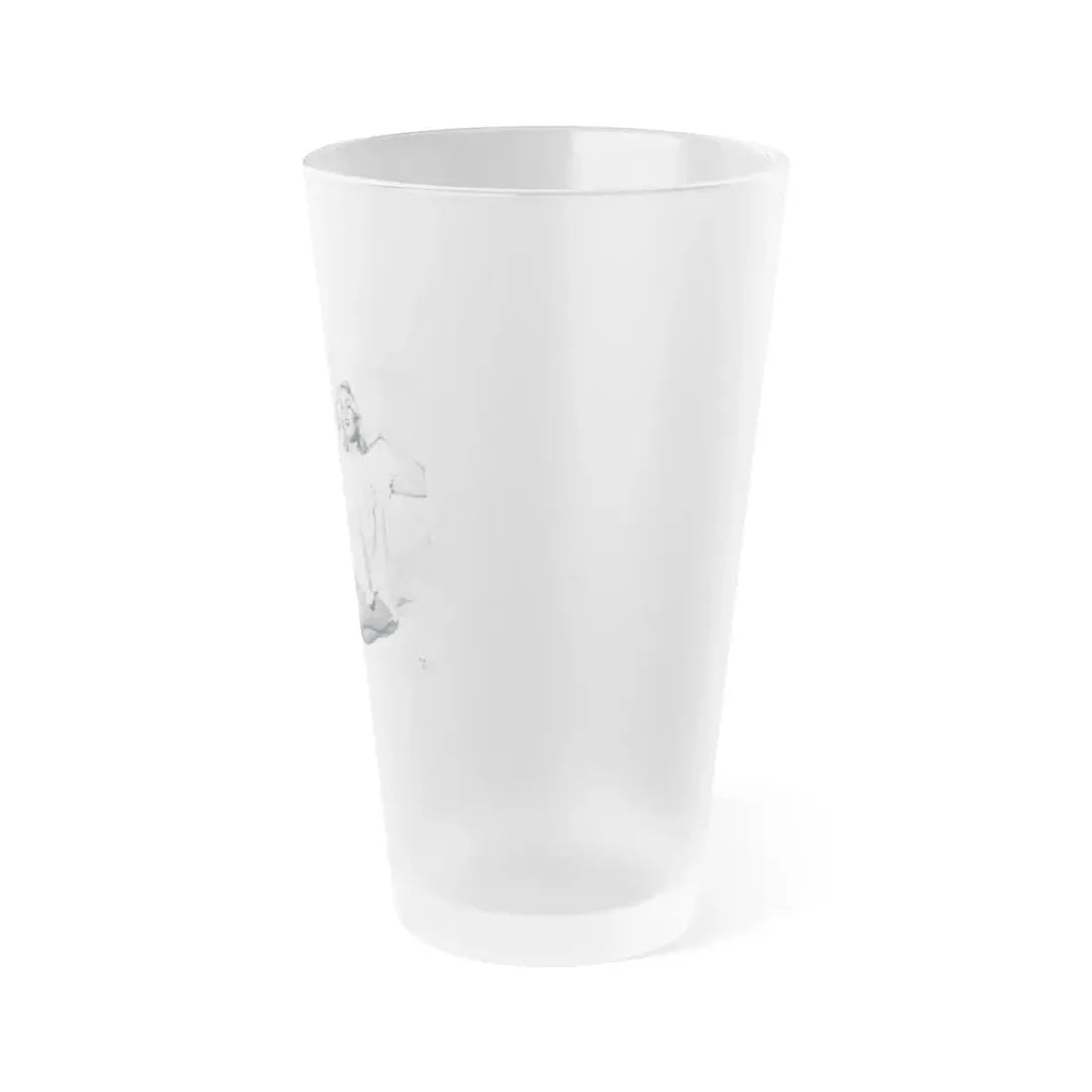 Jayne Mansfield #318 - Pages 43 & 44 Pages 5 & 6 of 6 featuring, Jayne+3 B&W Photos & Caption from Pageant Digest Mag. June '55 (Vintage Female Icon) Frosted Pint Glass 16oz - Go Mug Yourself