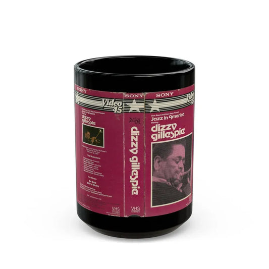 JAZZ IN AMERICA STARRING DIZZY GILLESPIE (VHS COVER) - Black Coffee Mug 15oz - Go Mug Yourself