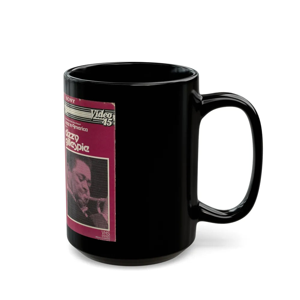 JAZZ IN AMERICA STARRING DIZZY GILLESPIE (VHS COVER) - Black Coffee Mug-Go Mug Yourself