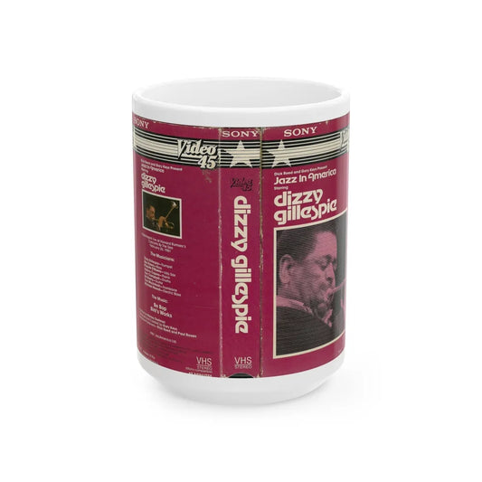 JAZZ IN AMERICA STARRING DIZZY GILLESPIE (VHS COVER) - White Coffee Mug-15oz-Go Mug Yourself