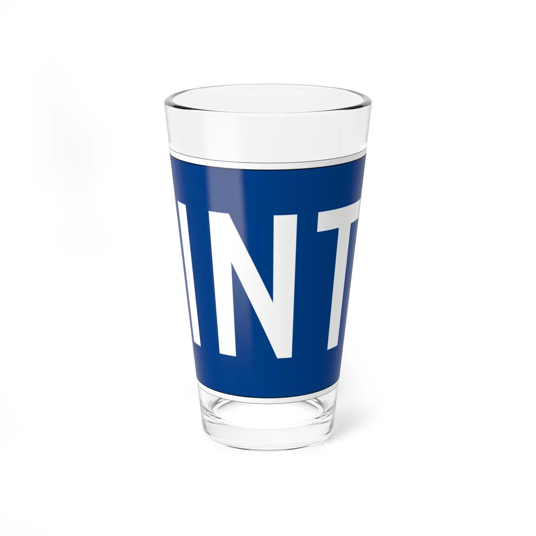 Jct plate blue es (Puerto Rico) (Road Sign) Pint Glass 16oz 16oz - Go Mug Yourself