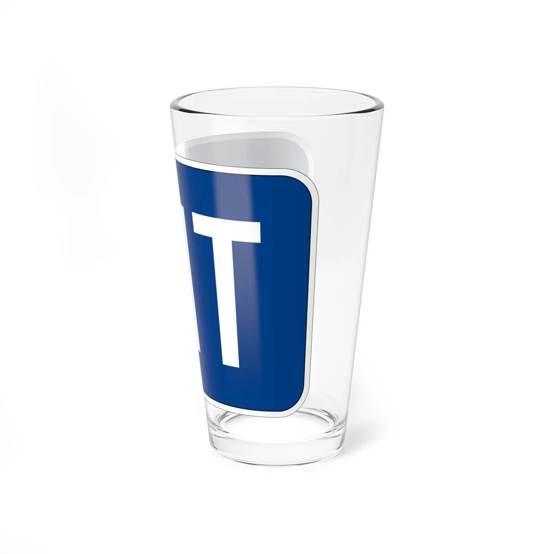 Jct plate blue es (Puerto Rico) (Road Sign) Pint Glass 16oz - Go Mug Yourself