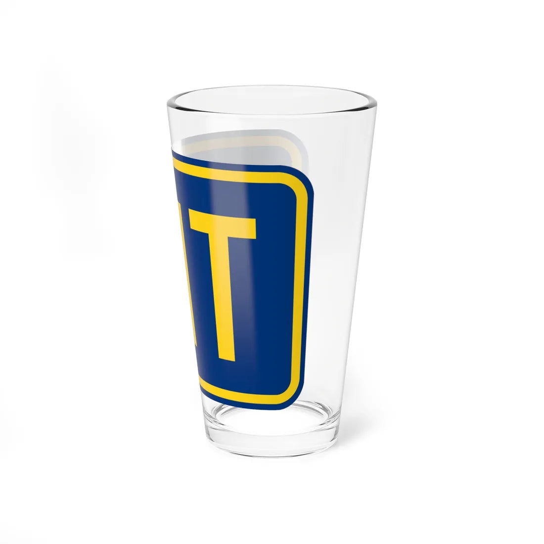 Jct plate county es (Puerto Rico) (Road Sign) Pint Glass 16oz - Go Mug Yourself