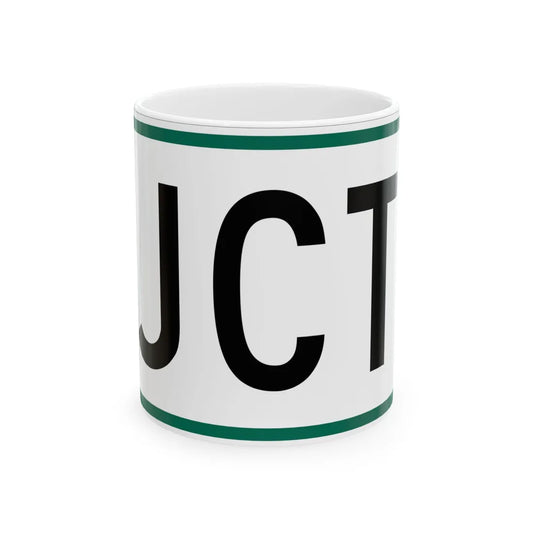 Jct plate South Dakota (South Dakota) (Road Sign) White Coffee Mug 11oz - Go Mug Yourself