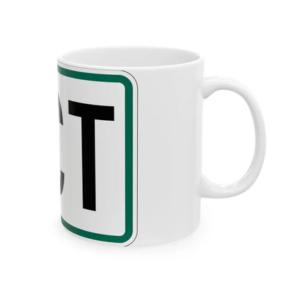 Jct plate South Dakota (South Dakota) (Road Sign) White Coffee Mug - Go Mug Yourself