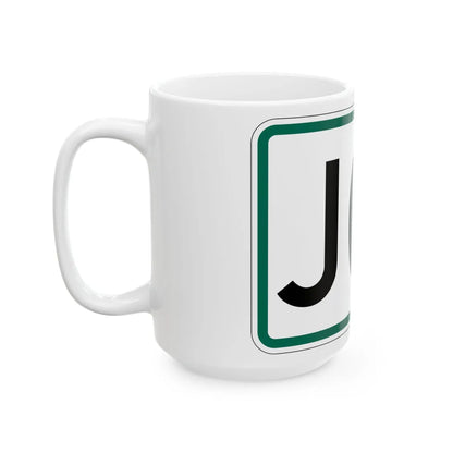 Jct plate South Dakota (South Dakota) (Road Sign) White Coffee Mug - Go Mug Yourself