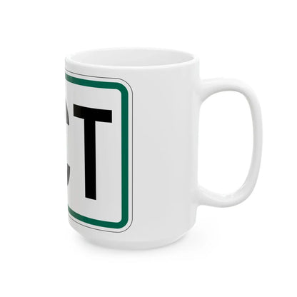 Jct plate South Dakota (South Dakota) (Road Sign) White Coffee Mug - Go Mug Yourself
