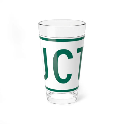 Jct plate Vermont (Vermont) (Road Sign) Pint Glass 16oz 16oz - Go Mug Yourself