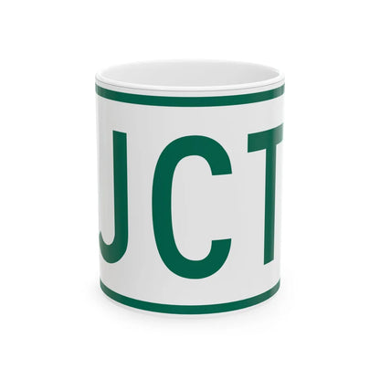 Jct plate Vermont (Vermont) (Road Sign) White Coffee Mug 11oz - Go Mug Yourself