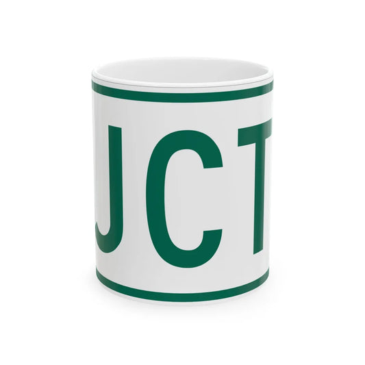 Jct plate Vermont (Vermont) (Road Sign) White Coffee Mug 11oz - Go Mug Yourself