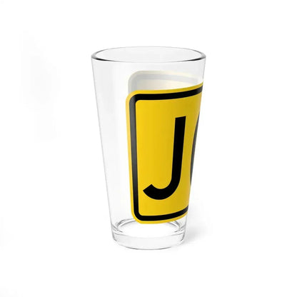 Jct plate Wyoming (Wyoming) (Road Sign) Pint Glass 16oz - Go Mug Yourself