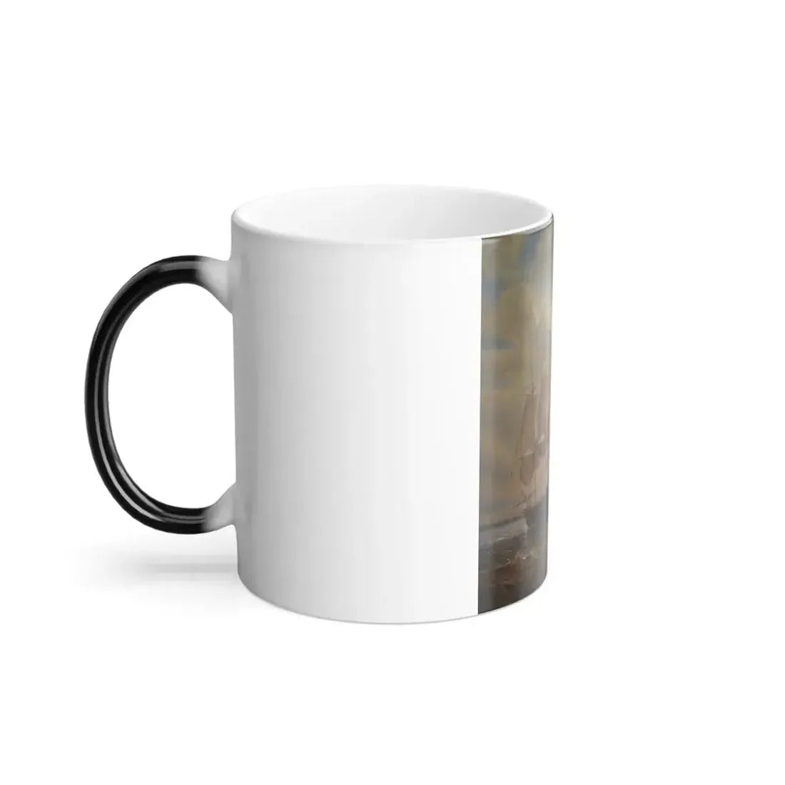 Jean-Antoine Theodore Gudin (1802-1880) Sailing Ships at Dusk - Color Changing Mug 11oz - Go Mug Yourself