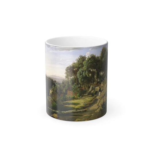 Jean-Baptiste-Camille Corot (1796-1875) A View near Volterra - 1838 - Color Changing Mug 11oz 11oz - Go Mug Yourself