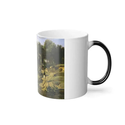 Jean-Baptiste-Camille Corot (1796-1875) A View near Volterra - 1838 - Color Changing Mug 11oz - Go Mug Yourself