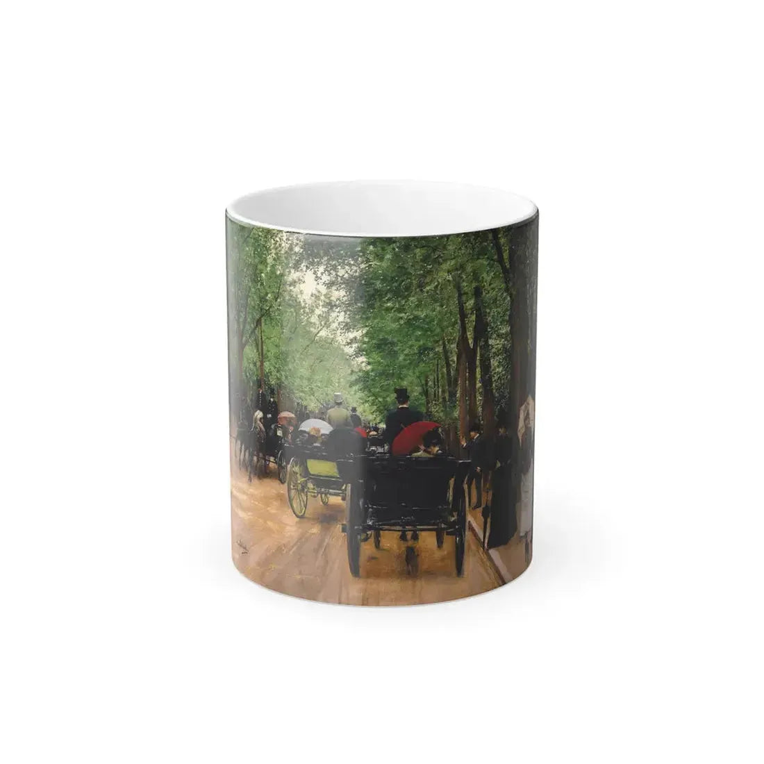 Jean Beraud (1849-1936) Bois de Boulogne - Oil on canvas - Color Changing Mug 11oz 11oz - Go Mug Yourself