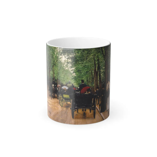 Jean Beraud (1849-1936) Bois de Boulogne - Oil on canvas - Color Changing Mug 11oz 11oz - Go Mug Yourself