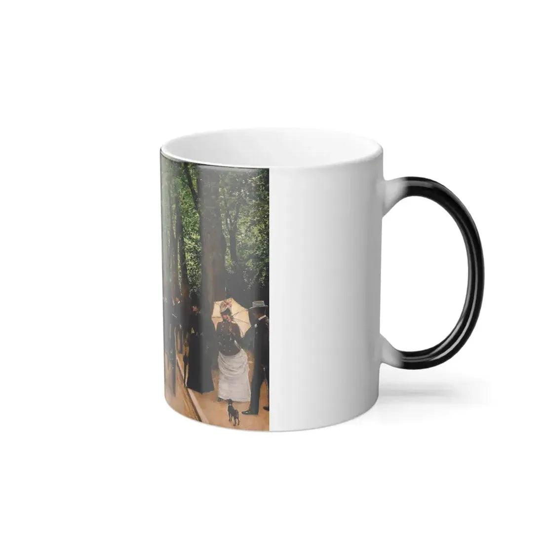 Jean Beraud (1849-1936) Bois de Boulogne - Oil on canvas - Color Changing Mug 11oz - Go Mug Yourself