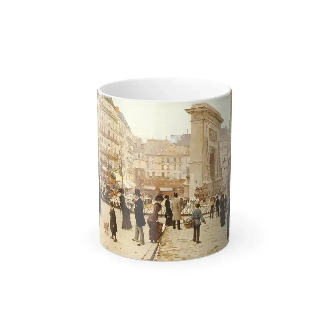 Jean Beraud (1849-1936) Le Boulevard St Denis, Paris - Oil on canvas - Color Changing Mug 11oz 11oz - Go Mug Yourself