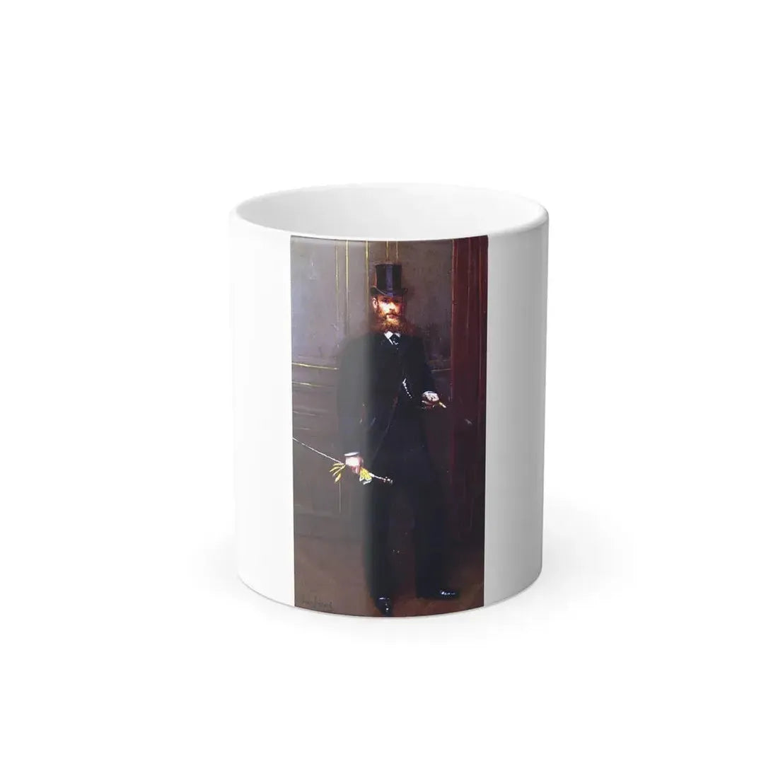 Jean Beraud (1849-1936) Portrait D'un Homme Elegant - Oil on panel - Color Changing Mug 11oz 11oz - Go Mug Yourself