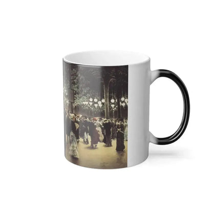 Jean Beraud (1849-1936) The Ball in the Park  - 1880 - Color Changing Mug 11oz - Go Mug Yourself
