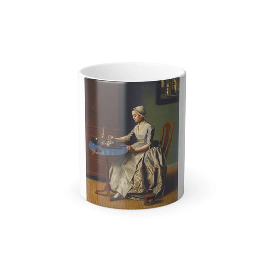 Jean-Etienne Liotard (1702-1789) A Dutch Girl at Breakfast - Oil on Canvas - Color Changing Mug 11oz 11oz - Go Mug Yourself