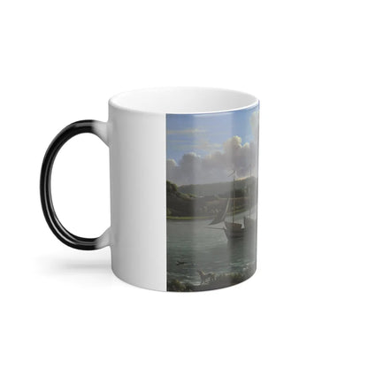 Jean-Joseph-Xavier Bidauld (1758-1846) The Departure for the Hunt - Oil on Canvas 1806 - Color Changing Mug 11oz - Go Mug Yourself