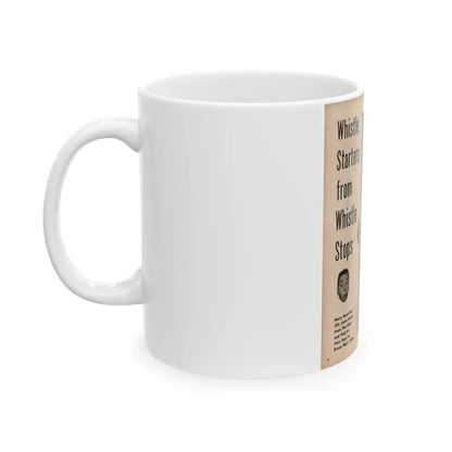 Jeanne Carmen #103 - 1 Page, 1 B&W Photo & Caption from Earl Wilson's Showgirls '56 (Vintage Female Icon) White Coffee Mug - Go Mug Yourself