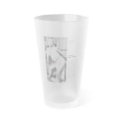 Jeanne Carmen #104 (Vintage Female Icon) Frosted Pint Glass 16oz-16oz-Frosted-Go Mug Yourself