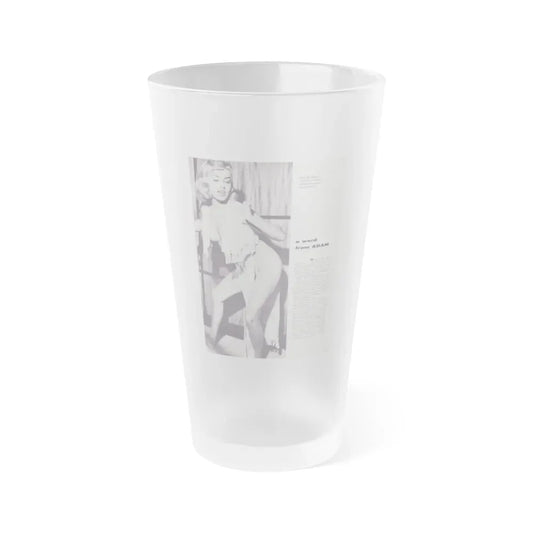 Jeanne Carmen #104 (Vintage Female Icon) Frosted Pint Glass 16oz 16oz Frosted - Go Mug Yourself