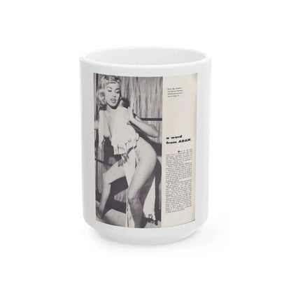 Jeanne Carmen #104 (Vintage Female Icon) White Coffee Mug 15oz - Go Mug Yourself