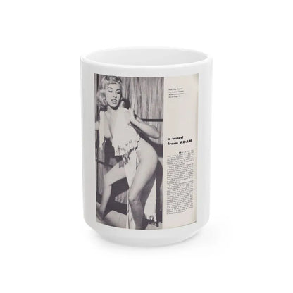 Jeanne Carmen #104 (Vintage Female Icon) White Coffee Mug 15oz - Go Mug Yourself