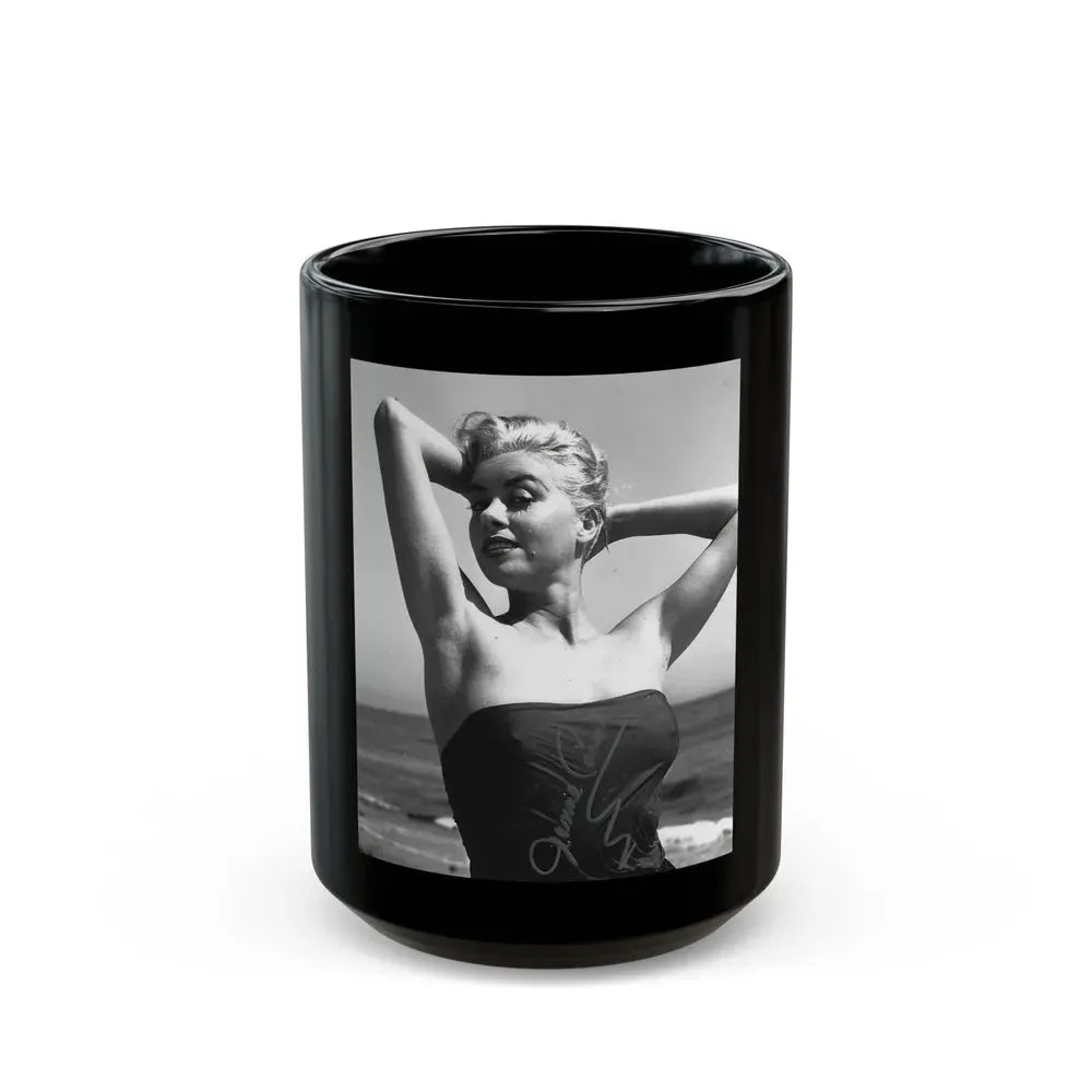 Jeanne Carmen #106 (Vintage Female Icon) Black Coffee Mug 15oz - Go Mug Yourself