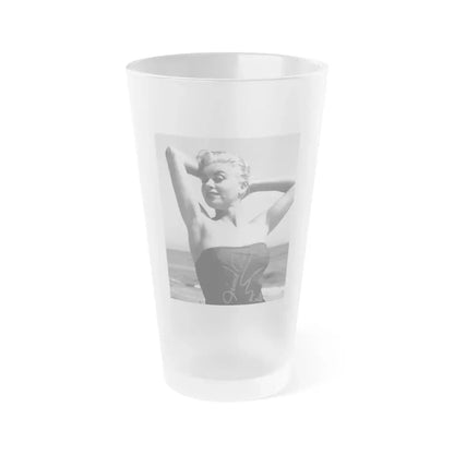 Jeanne Carmen #106 (Vintage Female Icon) Frosted Pint Glass 16oz 16oz Frosted - Go Mug Yourself