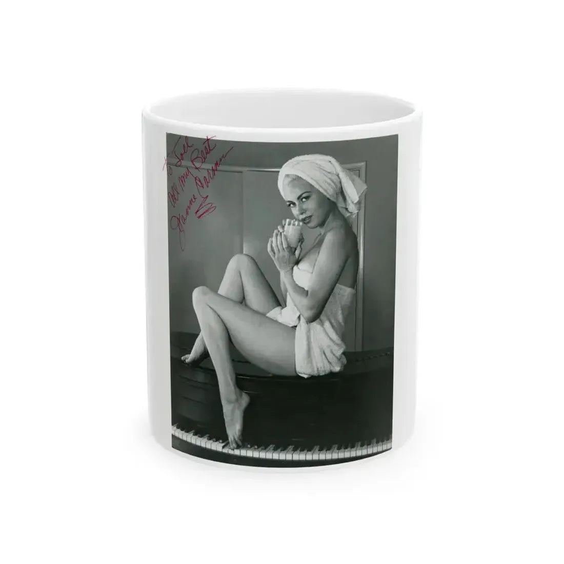 Jeanne Carmen #107 (Vintage Female Icon) White Coffee Mug 11oz - Go Mug Yourself