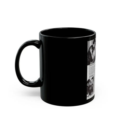 Jeanne Carmen #117 - Pages 3 of 14 with, 3 B&W Movie Stills & Article from Femme Fatales Mag. Oct. '95 (Vintage Female Icon) Black Coffee Mug - Go Mug Yourself