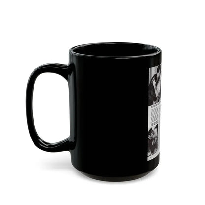 Jeanne Carmen #117 - Pages 3 of 14 with, 3 B&W Movie Stills & Article from Femme Fatales Mag. Oct. '95 (Vintage Female Icon) Black Coffee Mug - Go Mug Yourself