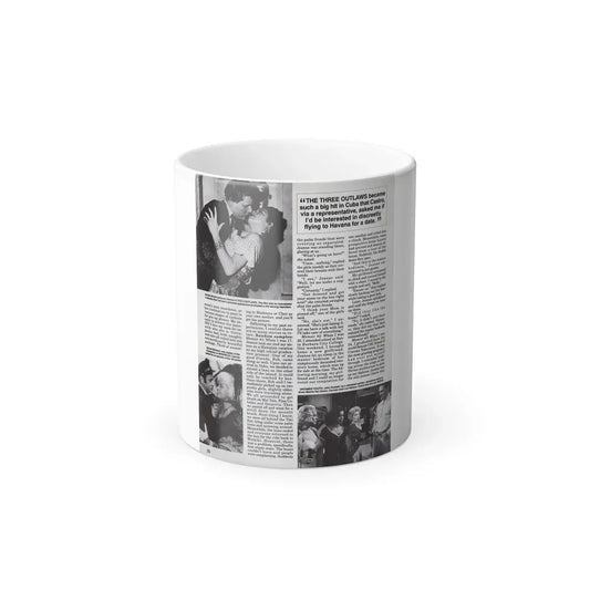 Jeanne Carmen #117 - Pages 3 of 14 with, 3 B&W Movie Stills & Article from Femme Fatales Mag. Oct. '95 (Vintage Female Icon) Color Changing Coffee Mug 11oz - Go Mug Yourself