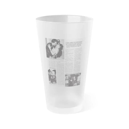 Jeanne Carmen #117 - Pages 3 of 14 with, 3 B&W Movie Stills & Article from Femme Fatales Mag. Oct. '95 (Vintage Female Icon) Frosted Pint Glass 16oz 16oz Frosted - Go Mug Yourself