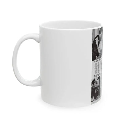 Jeanne Carmen #117 - Pages 3 of 14 with, 3 B&W Movie Stills & Article from Femme Fatales Mag. Oct. '95 (Vintage Female Icon) White Coffee Mug - Go Mug Yourself