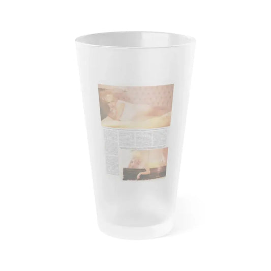 Jeanne Carmen #122 - Pages 8 of 14 with, 2 Large Color Photos as a blonde & Article from Femme Fatales Mag. Oct. '95 (Vintage Female Icon) Frosted Pint Glass 16oz 16oz Frosted - Go Mug Yourself